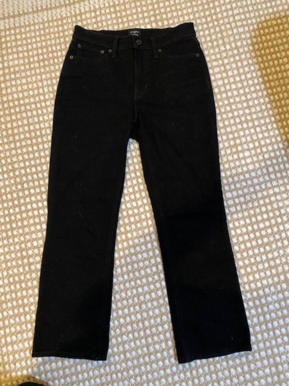 J.Crew Mid-Rise Flare Crop Jean - Black Size 26